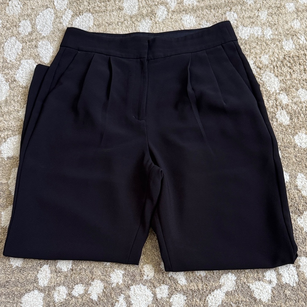 Express Black Tailored Pleated Trousers